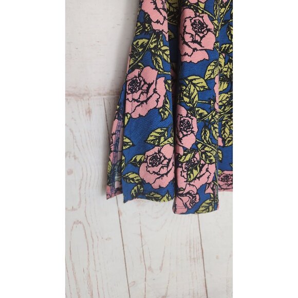 Lularoe XXS Pink Floral Crew Neck Shirt - Short Sleeve Polyester/Spandex Top - Picture 13 of 14
